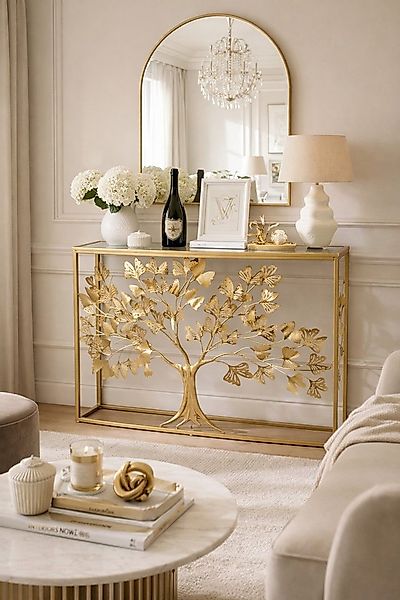 moebel-direkt-online Konsolentisch Eleganter Konsolentisch aus Metall mit S günstig online kaufen