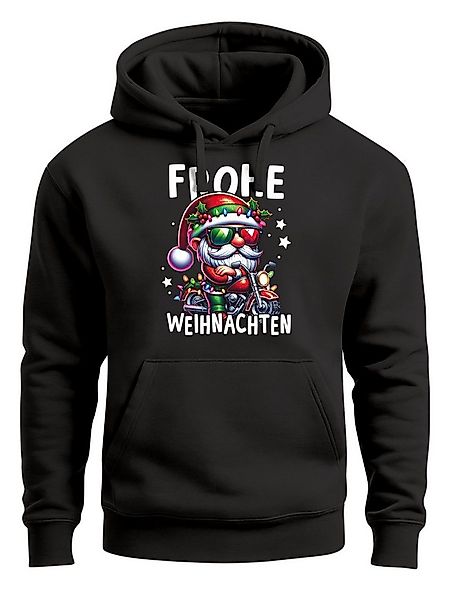 MoonWorks Hoodie Hoodie Herren Frohe Weihnachten Santa Biker Aufdruck Kapuz günstig online kaufen