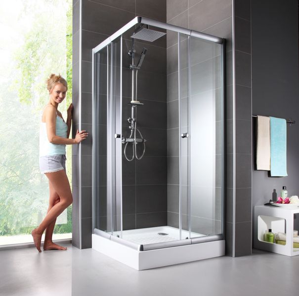 welltime Eckdusche Trento, BxT: 90x90 cm, günstig online kaufen