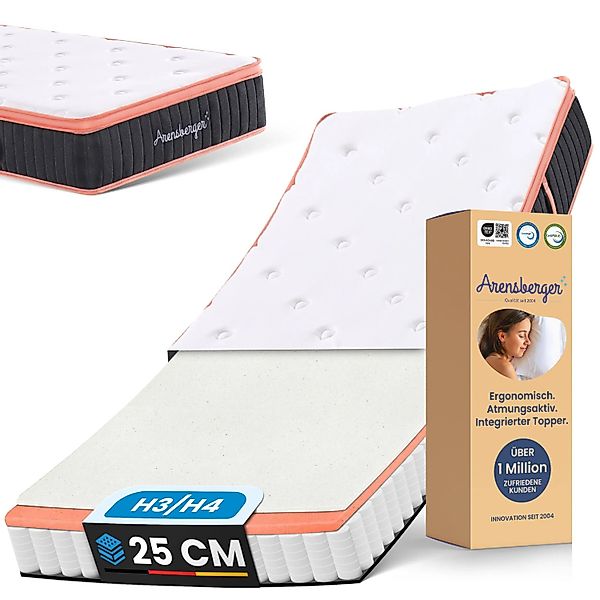 Arensberger Taschenfederkern Matratze Kupfer 90x200cm günstig online kaufen