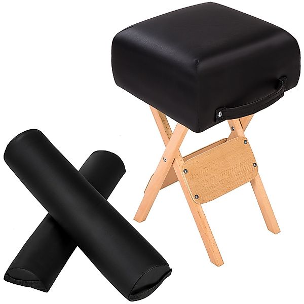 tectake Hocker Sitzhocker mit 2 Lagerungsrollen, günstig online kaufen