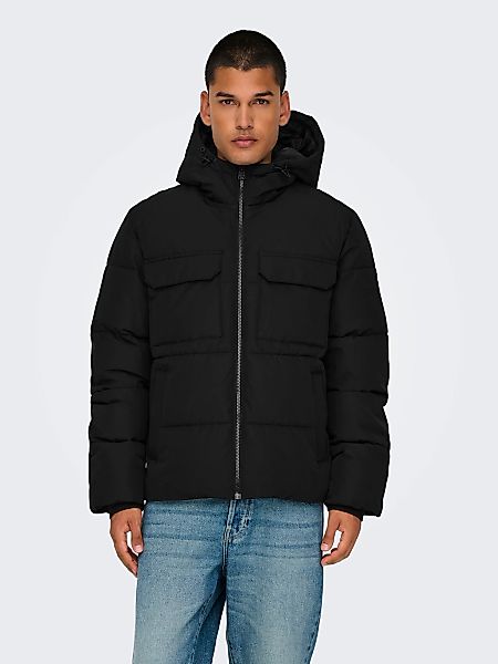 ONLY & SONS Steppjacke "ONSELIJAH PCKT. HOOD JACKET OTW NOOS", mit Kapuze günstig online kaufen