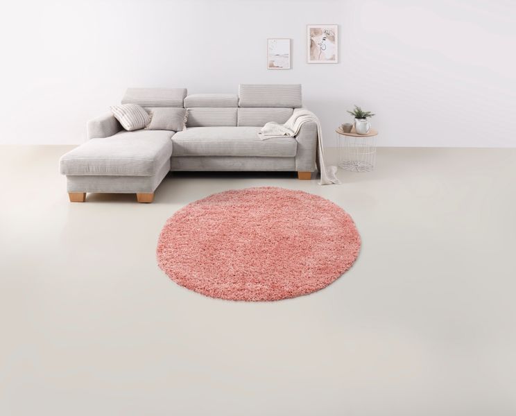 my home Teppich "Viva Teppich rund" rund 45 mm Höhe Uni-Farben, einfarbig, günstig online kaufen
