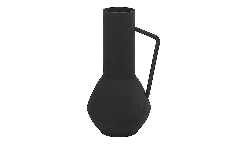 HOME STORY Vase   ¦ schwarz ¦ Eisen ¦ Maße (cm): H: 17,5  Ø: 10.5 Accessoir günstig online kaufen