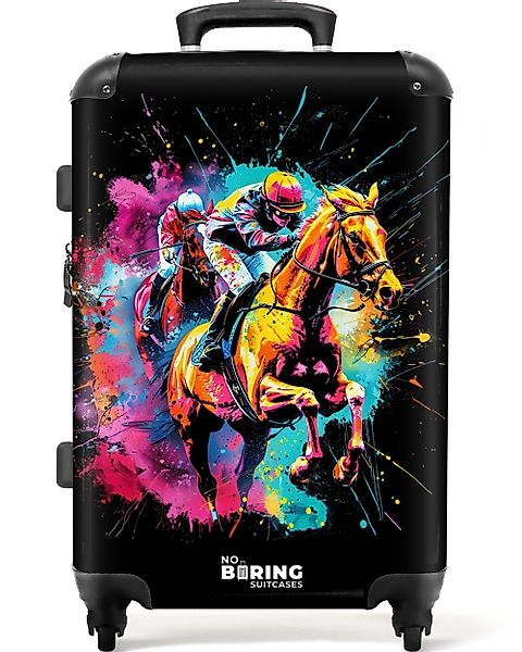 NoBoringSuitcases.com© Hartschalen-Trolley Reiten mit bunten Farben günstig online kaufen