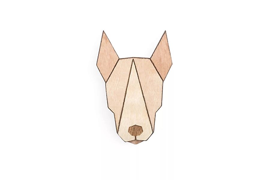 Brosche Aus Holz "Bull Terrier" | Mode Schmuck günstig online kaufen