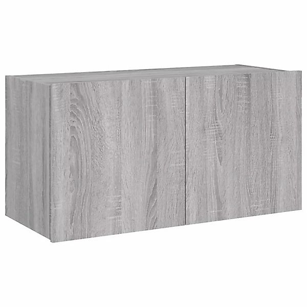 vidaXL TV-Schrank TV-Wandschrank mit LED-Leuchten Grau Sonoma 80x35x41 cm günstig online kaufen