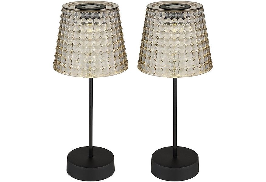 bmf-versand LED Solarleuchte Tischlampe 2er Set Kabellos Solar Akku Tischle günstig online kaufen