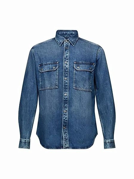 Esprit Langarmhemd Langärmliges Jeanshemd günstig online kaufen