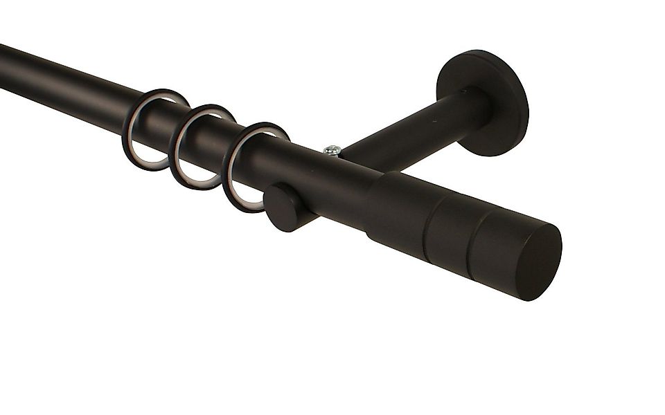 iso-design Gardinenstange Metall Schwarz 25 mm günstig online kaufen