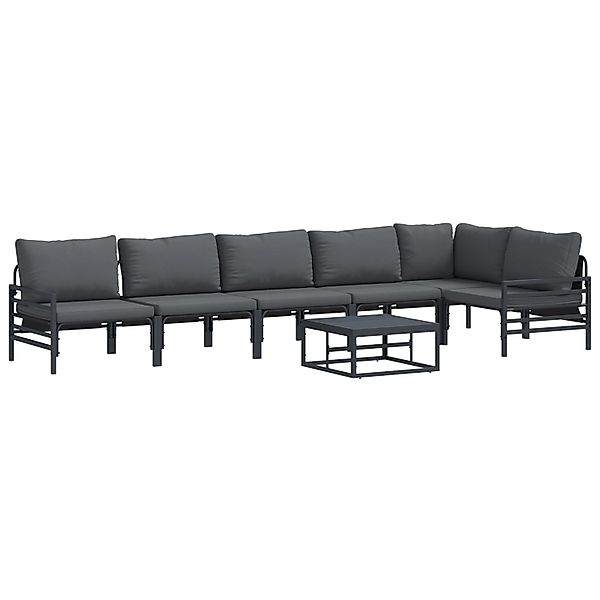 vidaXL Garten-Sofa-Set 7-Tlg Anthrazit Stahl 3378991 günstig online kaufen