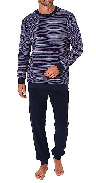 RELAX by Normann Pyjama Herren Frottee Schlafanzug lang mit Bündchen in Str günstig online kaufen