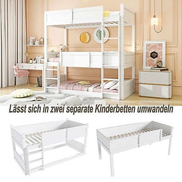 STILVORA Etagenbett 90×200 Kinderbett mit Matratze,Hochbett mit Massivholzl günstig online kaufen