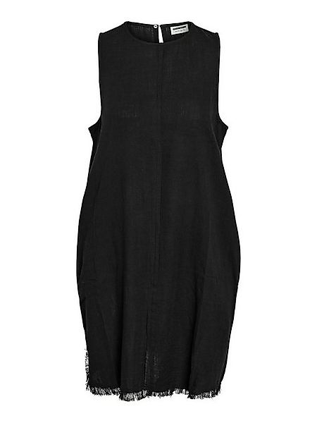 Noisy may Abendkleid Leinen mit Fransen-Detail und Rundhalsausschnitt (knie günstig online kaufen