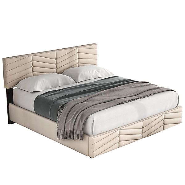 Flieks Polsterbett, Hydraulisches Doppelbett Funktionsbett 160x200cm günstig online kaufen