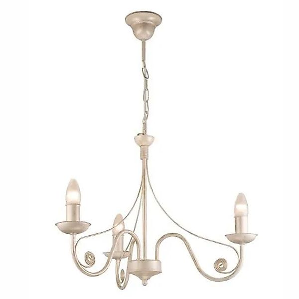 Licht-Erlebnisse Kronleuchter 3-Flammig 45 cm Breit Weiß Für E14 günstig online kaufen