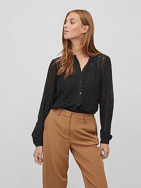 Vila Blusenshirt Transparentes Spitzen Langarm VICHIKKA VICHIKKA LACE L/S S günstig online kaufen