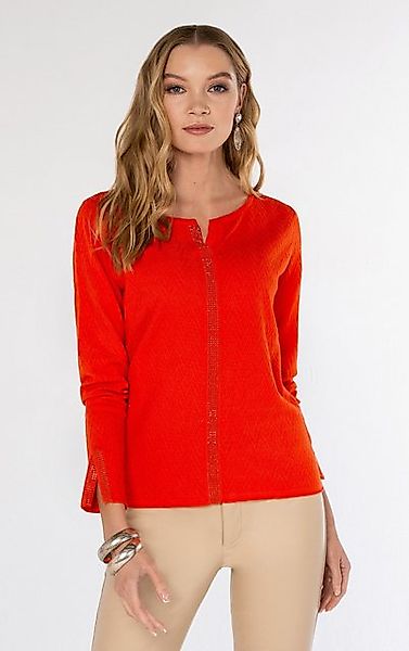 Passioni Strickpullover in leuchtendem Orange, mit günstig online kaufen