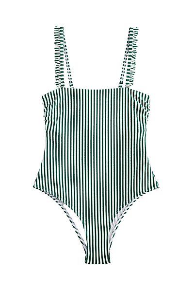 Next Badeanzug Bauchformender Seersucker-Badeanzug mit Streifen günstig online kaufen