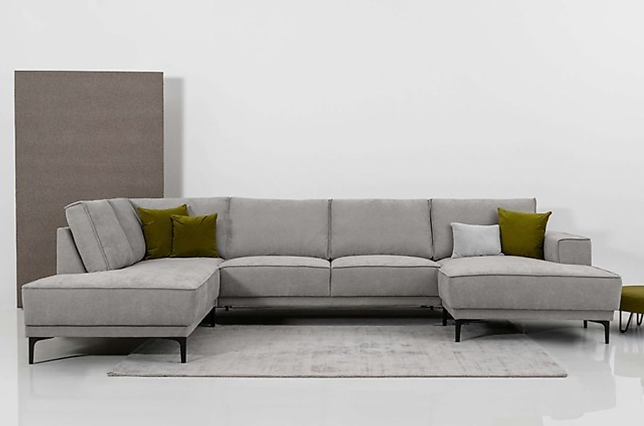 Places of Style Wohnlandschaft »XXL Sofa Oland, Struktur, Flachgewebe, Luxu günstig online kaufen
