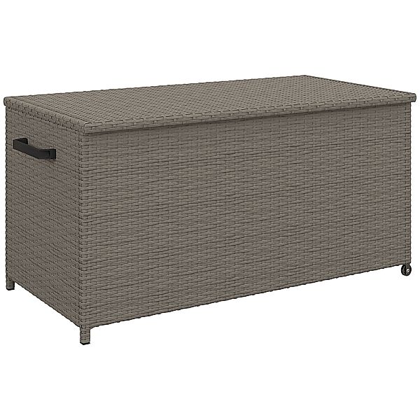 Outsunny Garten-Aufbewahrungsbox aus wetterfestem Polyrattan, Auflagenbox i günstig online kaufen