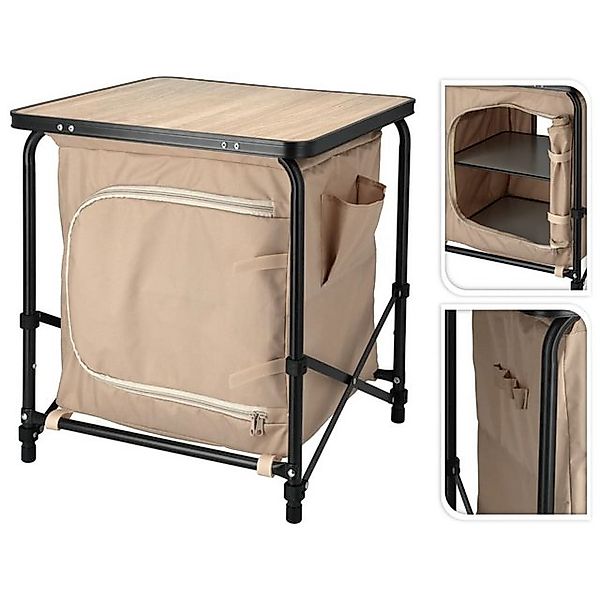 Redcliffs Campingschrank Campingtisch mit Schrank Beige 48x48x53,5 cm günstig online kaufen