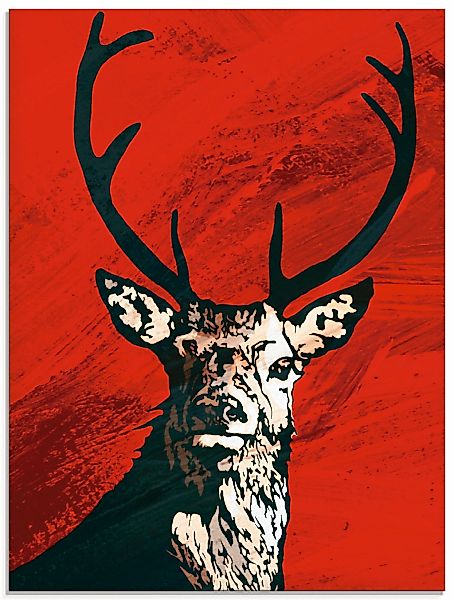 Artland Glasbild "Hirsch" Wildtiere 1 Stk. tlg. in verschiedenen Größen günstig online kaufen