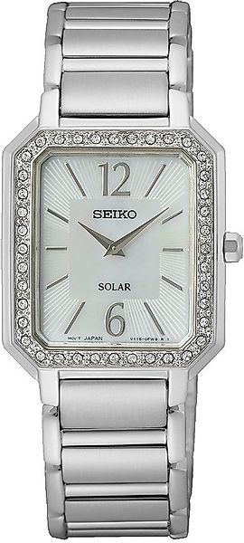 Seiko Solaruhr SUP465P1, Armbanduhr, Damenuhr, Perlmutt-Zifferblatt, günstig online kaufen