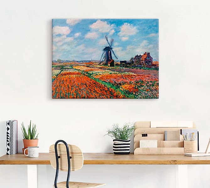 Artland Leinwandbild "Tulpenfelder in Holland, 1886", Blumenwiese, (1 St.), günstig online kaufen