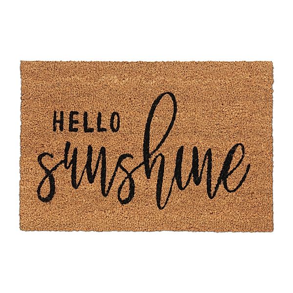 relaxdays Fußmatte Kokos Fußmatte Hello Sunshine, günstig online kaufen
