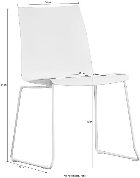 jankurtz Stuhl "slide", Sitzschale aus Kunsstoff, stapelbar, in 3 Farben günstig online kaufen