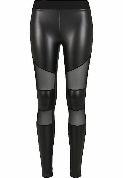 URBAN CLASSICS Leggings "Urban Classics Damen Ladies Tech Mesh Faux Leather günstig online kaufen
