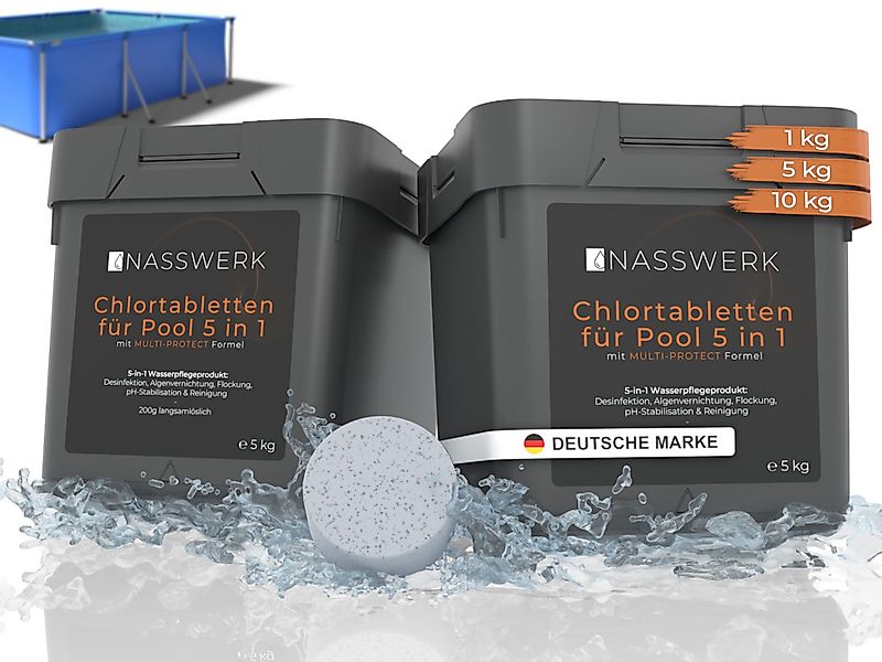 Nasswerk® Chlortabletten Multitabs 5-in-1 Chlortabletten 200g günstig online kaufen