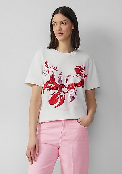 s.Oliver Kurzarmshirt Sweatshirt Leichtes Kurzarm-Sweatshirt mit Print und günstig online kaufen