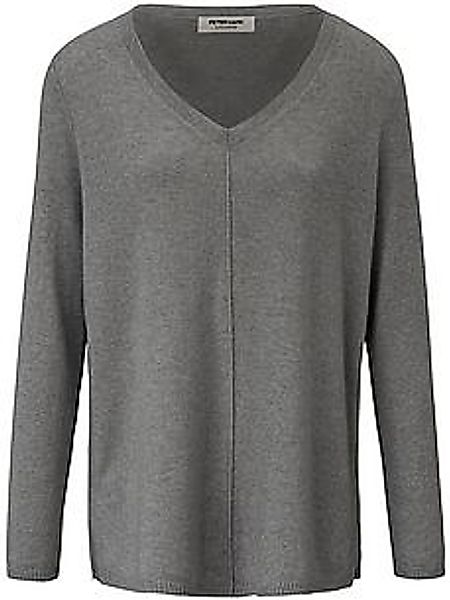 V-Pullover aus 100% Premium-Kaschmir Peter Hahn grau günstig online kaufen