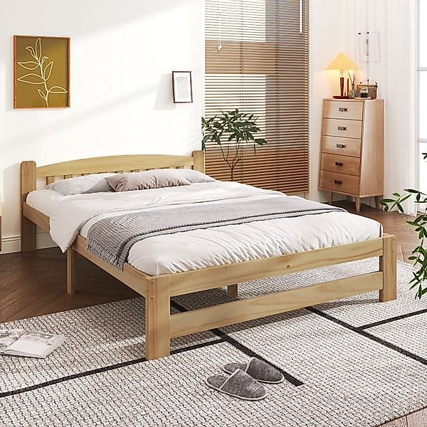 OKWISH Massivholzbett Futonbett, Doppelbett Kinderbett Funktionsbett günstig online kaufen