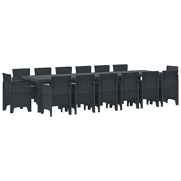 vidaXL Gartenlounge-Set Garten Essgruppe 15 pcs günstig online kaufen