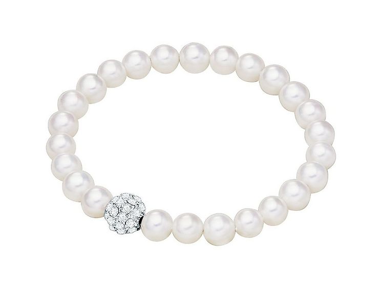 Lulu & Jane Perlenarmband weiß, mit Crystal günstig online kaufen