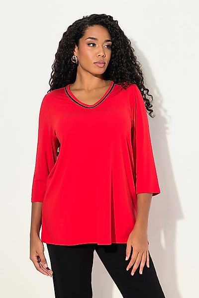 Ulla Popken T-Shirt Shirt Ziersteine A-Linie günstig online kaufen
