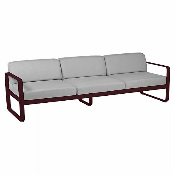 Bellevie 3-Sitzer Lounge-Sofa B9 Schwarzkirsche 79 Flanellgrau günstig online kaufen