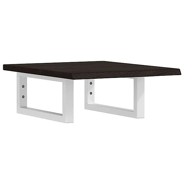 vidaXL Waschtischplatte mit Halterung Stahl und Massivholz Eiche 3302572 günstig online kaufen
