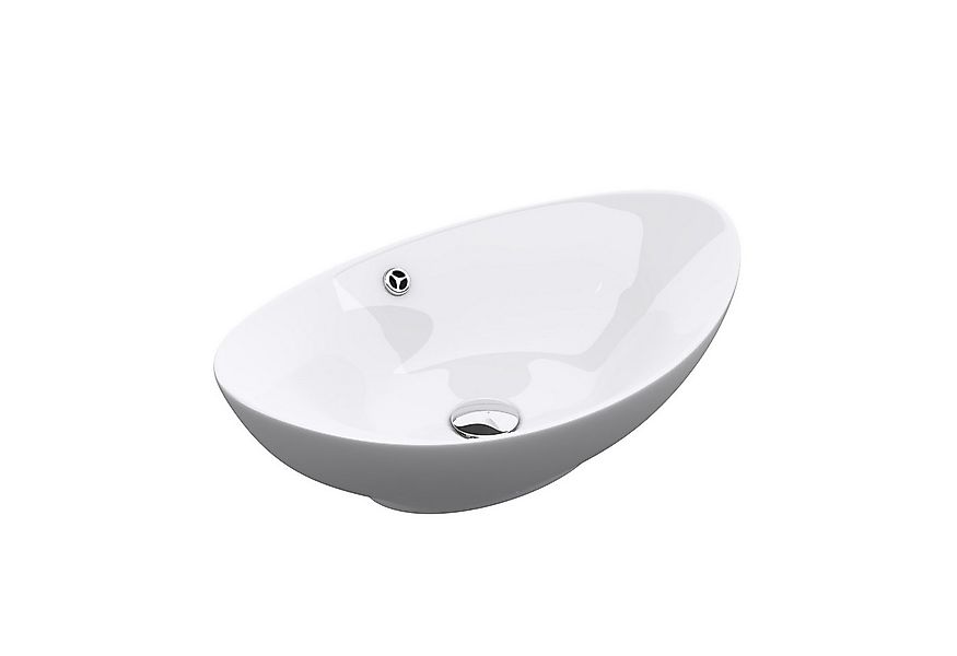 doporro Waschbecken Aufsatzwaschbecken Waschtisch Oval Waschschale Keramik günstig online kaufen