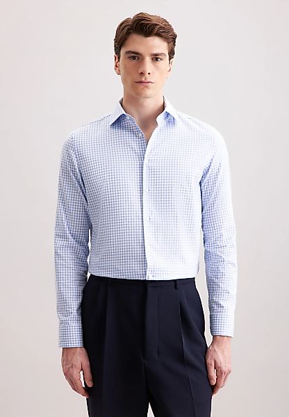 seidensticker Flanellhemd "Schwarze Rose" Slim 1/1 Kentkragen Karo günstig online kaufen