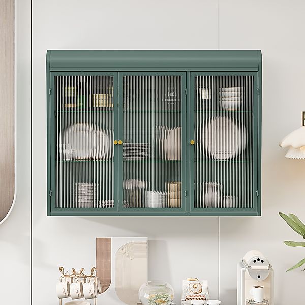 TavilaEcon Wandhängeschrank Modernes Wandregal mit Glastüren günstig online kaufen