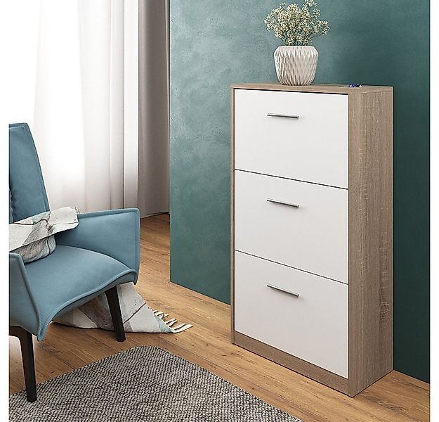 Vicco Schuhkipper Gizmo, Weiß/Sonoma/Sonoma, 59 x 105 cm (1 St) günstig online kaufen