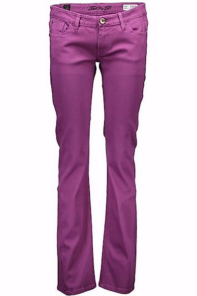 Datch 5-Pocket-Hose Lila Damenhose mit Röhrenbein & Stickerei - 5 Taschen D günstig online kaufen