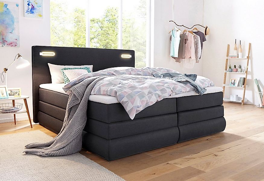 COLLECTION AB Boxspringbett Ninoni, inkl. Bettkasten, Topper und wahlweise günstig online kaufen