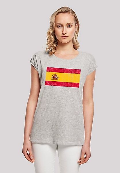 F4NT4STIC T-Shirt Spain Spanien Flagge distressed Print günstig online kaufen