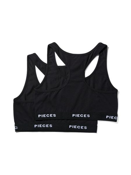 pieces Bustier "PCLOGO LADY TOP 2 PACK NOOS BC" Packung, 2 Stk. tlg. günstig online kaufen