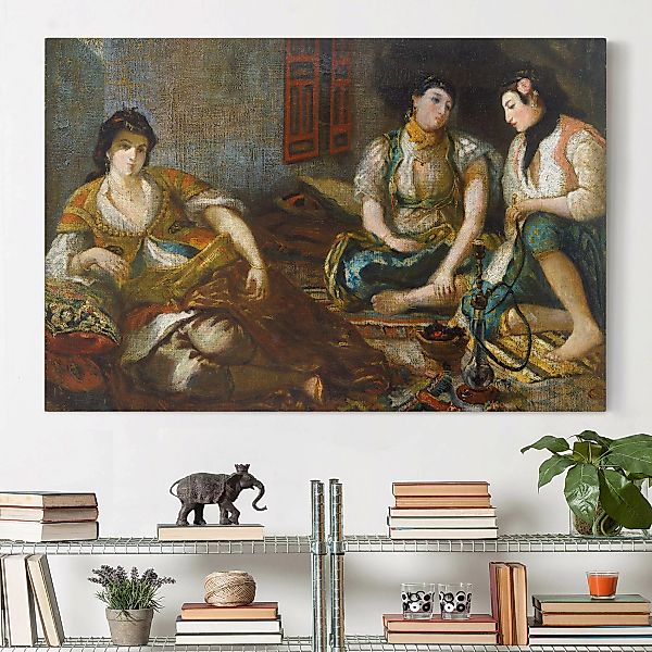 Leinwandbild Kunstdruck - Querformat Eugène Delacroix - Drei arabische Frau günstig online kaufen